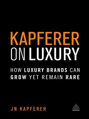 cover image of Kapferer on Luxury